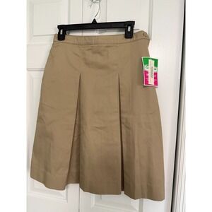 Classroom Uniforms Kick Pleated Skirt Khaki New w Tag Size 7/8 Juniors Teen